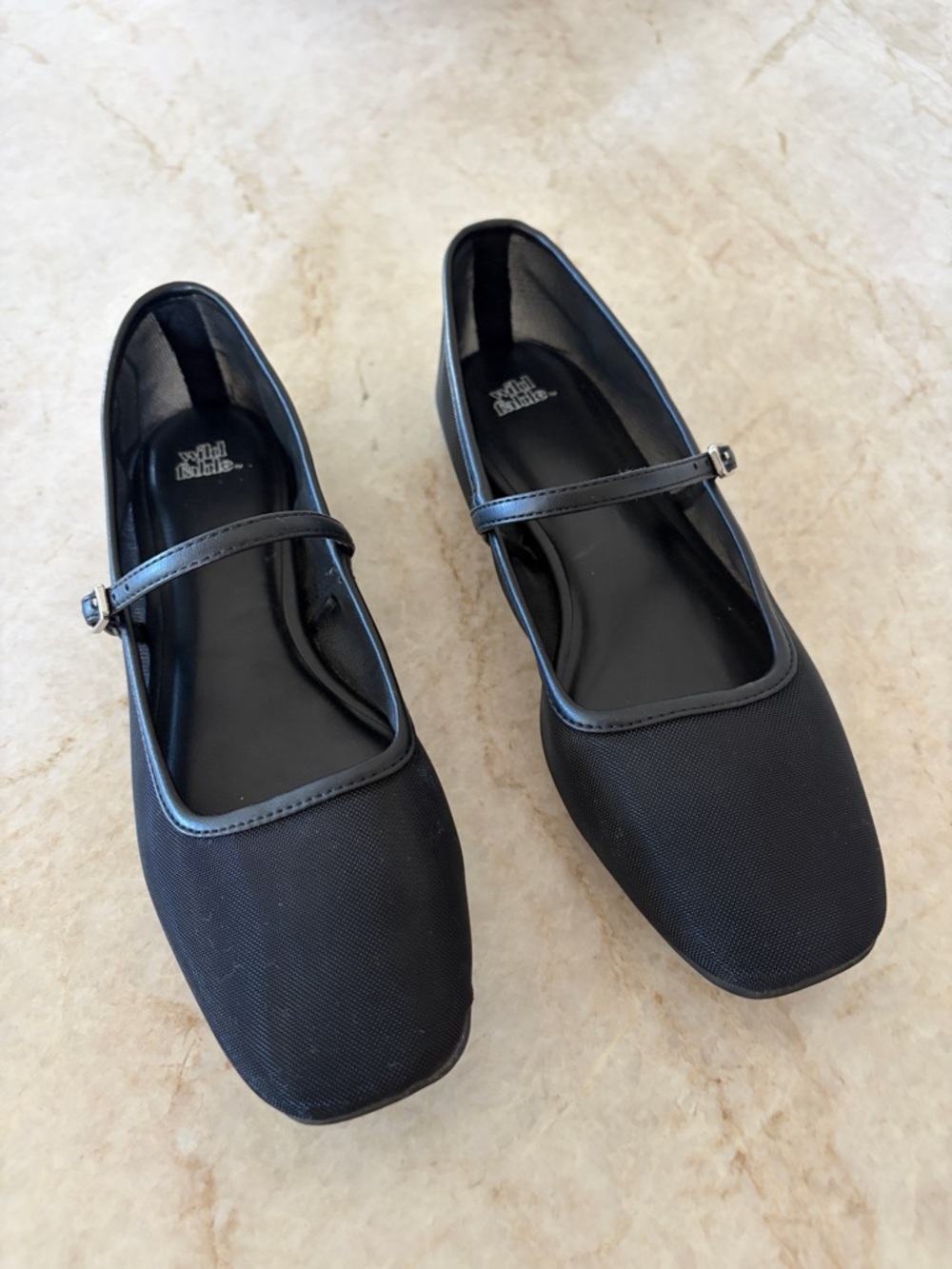 wild fable Black Mary Jane Square-Toe Flats